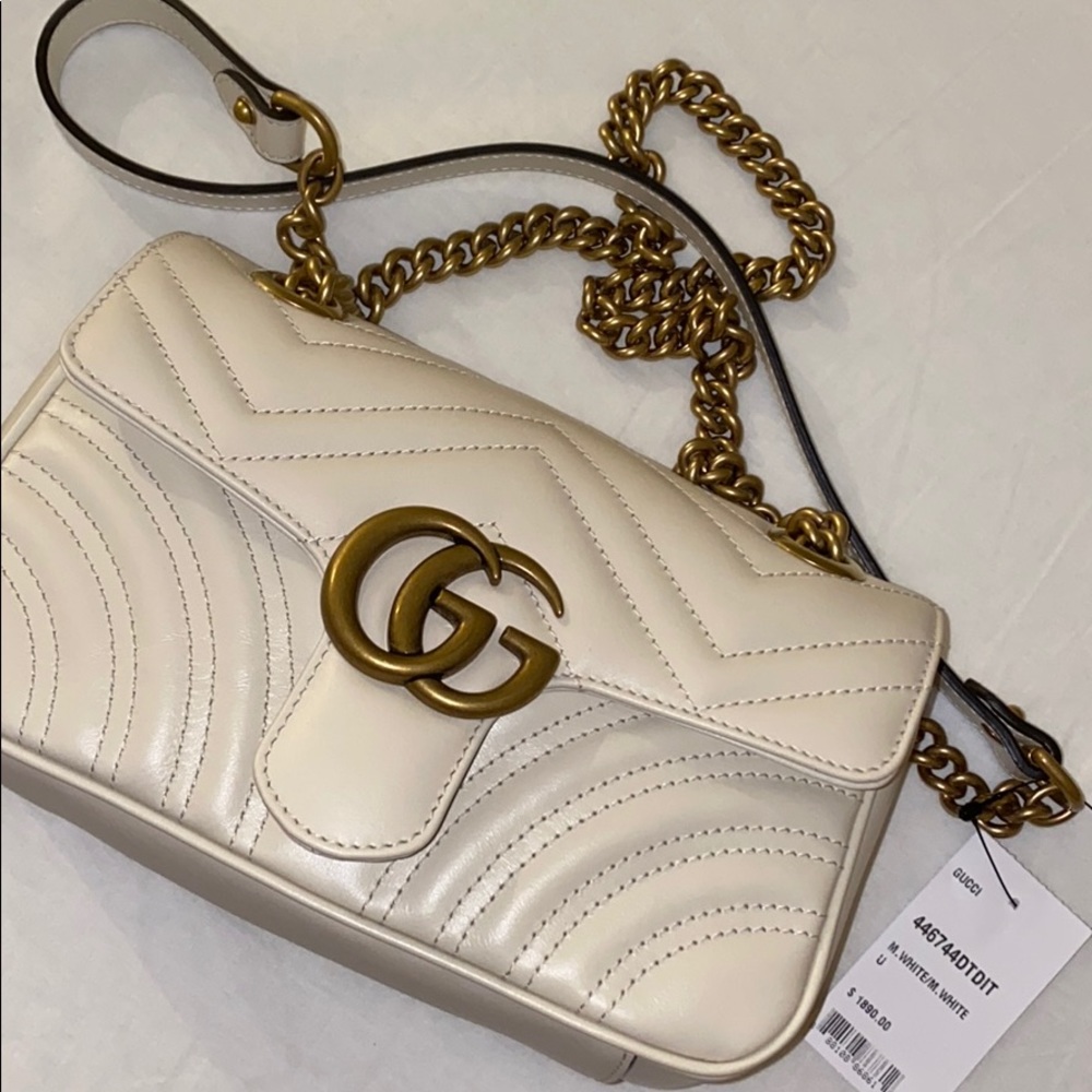gucci marmont mini white